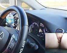 Big Ass, Thick Pawg Milf Masturbating publicly, In Car, While driving
