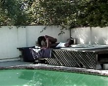 Great hardcore fuck by the pool
